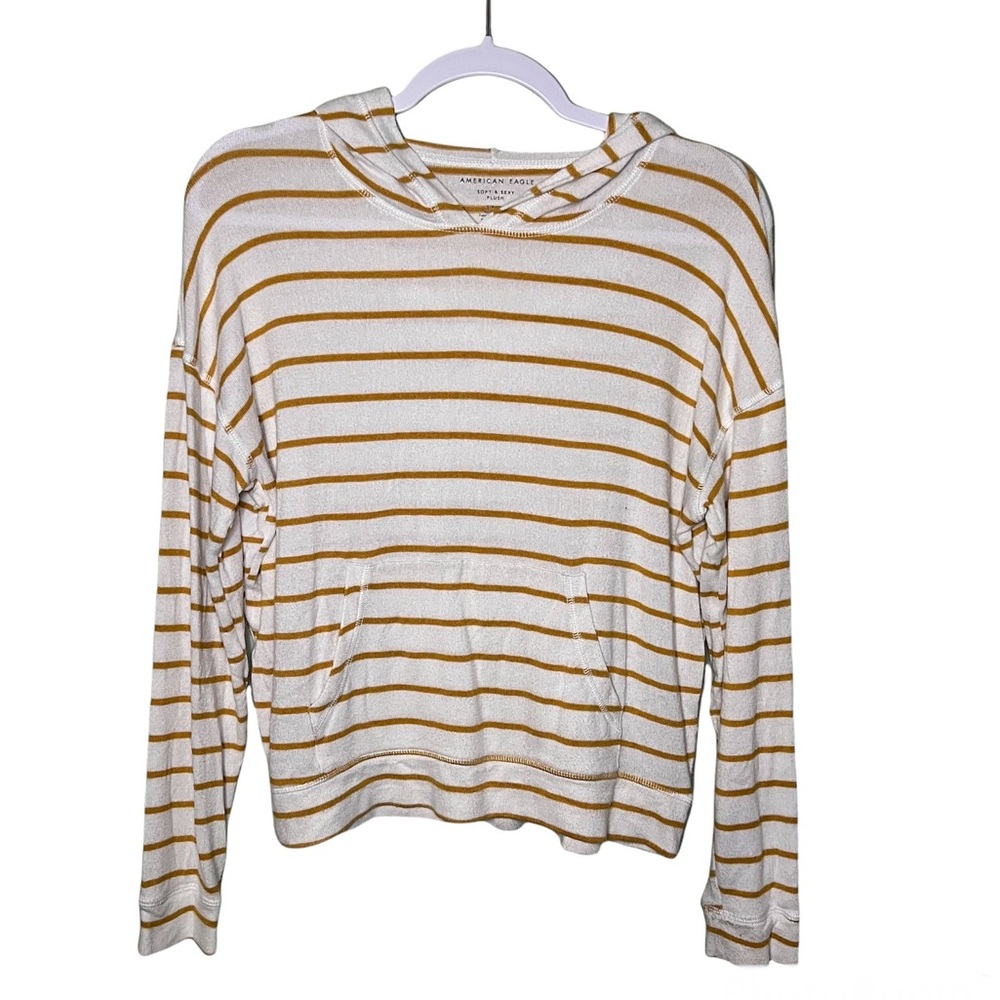 American Eagle 🦅 Soft and Sexy Plush Striped Hoodie